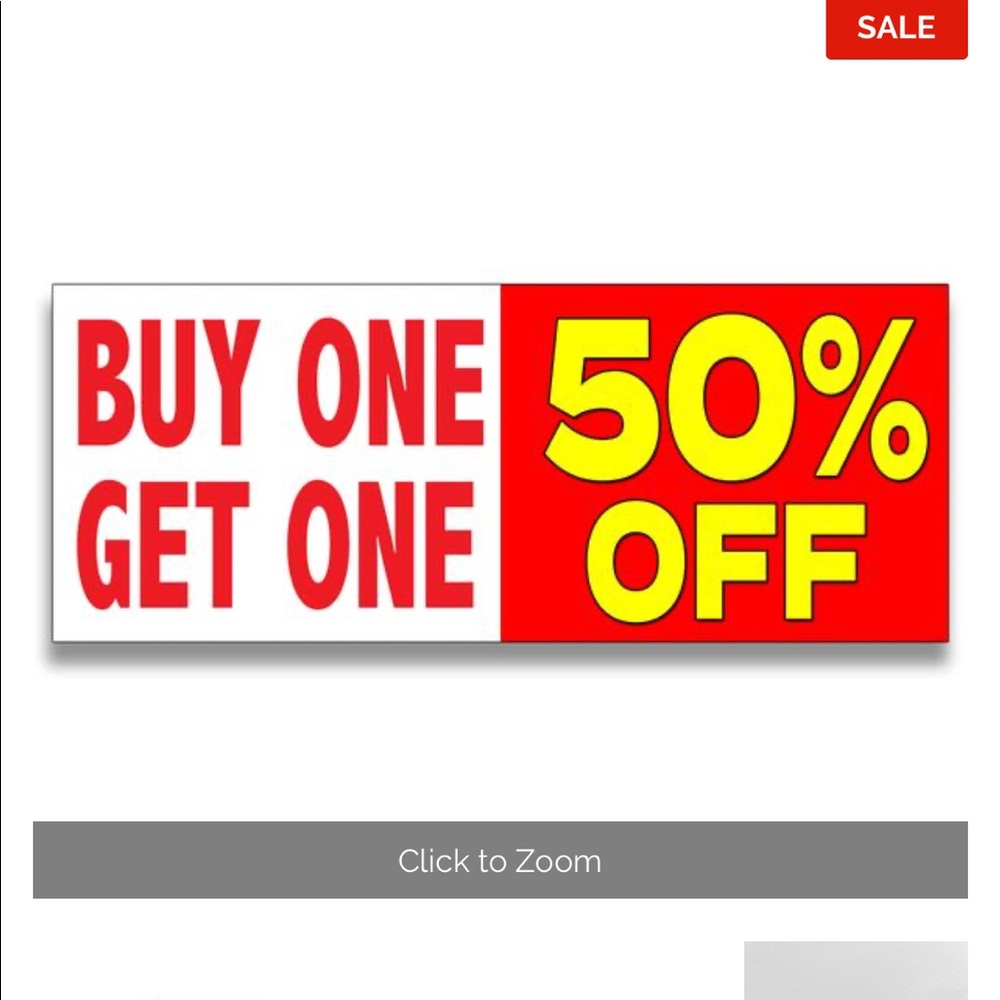 Top buy 1 get 1 half off